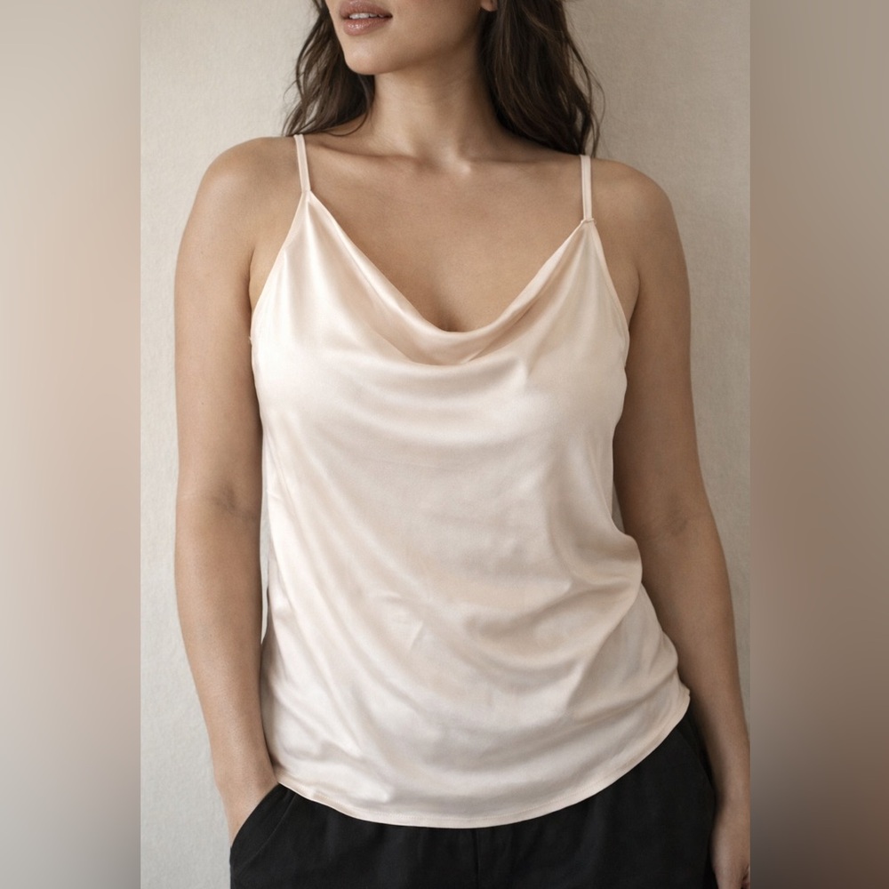 NWT Cream Coloured Camisole Cowl Neck Size M -Dainty Romantic Fairy feminine